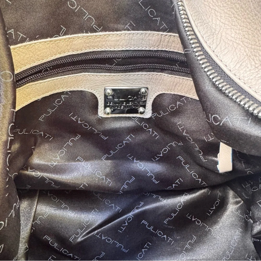 Pulicati // grey leather slouchy early 2000s purse